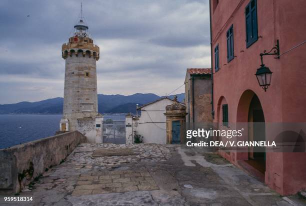 Portoferraio lighthouse, Elba, Tuscan Archipelago National Park, Tuscany, Italy.