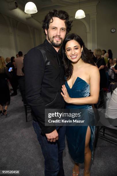 Nathan Parsons and Jeanine Mason attend The CW Network's 2018 upfront at The London Hotel on May 17, 2018 in New York City.