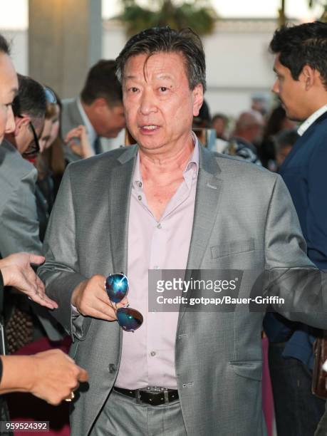 Tzi Ma is seen arriving for the opening night of 'Soft Power' presented by the Center Theatre Group at the Ahmanson Theatre on May 16, 2018 in Los...