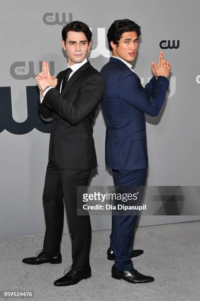 Apa and Charles Melton attend the 2018 CW Network Upfront at The London Hotel on May 17, 2018 in New York City.