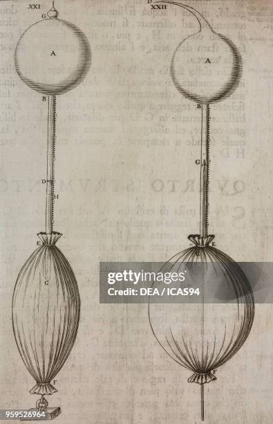 Instruments , copperplate engraving from Saggi di naturali esperienze fatte nell'Accademia del Cimento sotto la protezione del serenissimo principe...