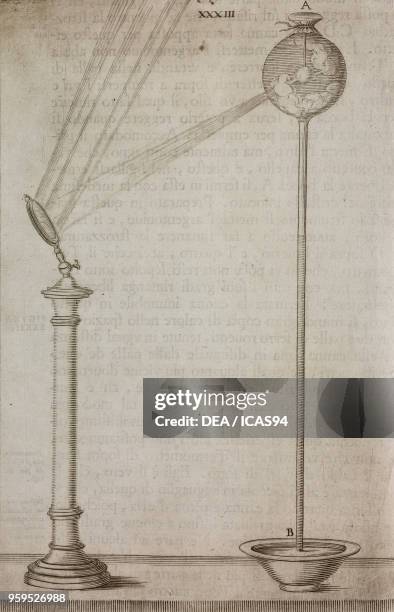 The movement of smoke in a vacuum , copperplate engraving from Saggi di naturali esperienze fatte nell'Accademia del Cimento sotto la protezione del...