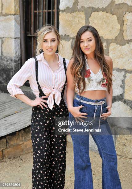 Singers Madison Marlow and Taylor Dye of Maddie & Tae pose on Day 2 of Live In The Vineyard Goes Country on May 16, 2018 in Napa, California.