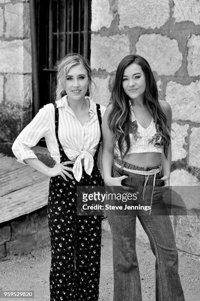 Singers Madison Marlow and Taylor Dye of Maddie & Tae pose on Day 2 of Live In The Vineyard Goes Country on May 16, 2018 in Napa, California.