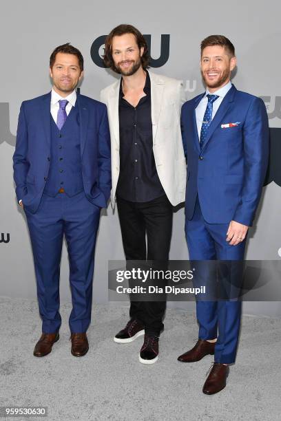 Misha Collins, Jared Padalecki and Jensen Ackles attend the 2018 CW Network Upfront at The London Hotel on May 17, 2018 in New York City.