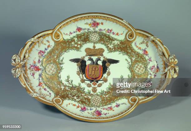 Tray of the cabaret of paul petrovitch 1773, French Art, Quote of the Ceramique de Sevres, France.