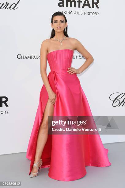 Georgia Fowler arrives at the amfAR Gala Cannes 2018 at Hotel du Cap-Eden-Roc on May 17, 2018 in Cap d'Antibes, France.