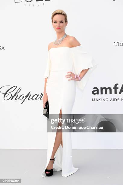 Daria Strokous arrives at the amfAR Gala Cannes 2018 at Hotel du Cap-Eden-Roc on May 17, 2018 in Cap d'Antibes, France.