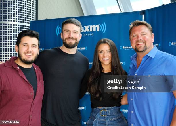 Thomas Massad, Sam Hunt, Mary Carlisle Callahan and Storme Warren visit "The Highway" at SiriusXM Studios on May 17, 2018 in Nashville, Tennessee.