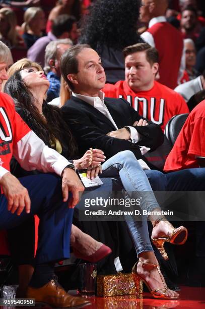 Joe Lacob, owner of the Golden State Warriors, attends Game One of the Western Conference Finals against the Houston Rockets during the 2018 NBA...