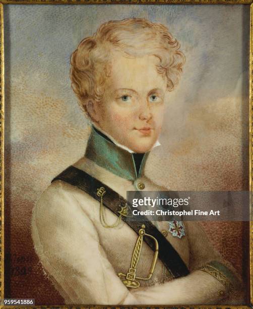 Portrait of the Duke of Reichstadt 1829 , Anonymous, private collection,, France.