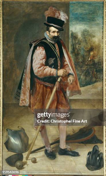 Portrait of a jester known as Don Juan of Austria , Velasquez Diego , Prado Museum of Madrid, Spain.