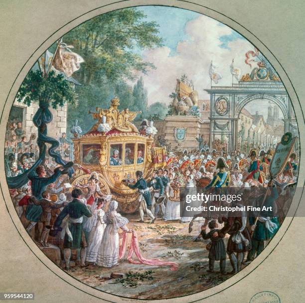 Entrance of the king charles x a reims may 1825, Develly Jean Charles , Quote of the Ceramique de Sevres, France.