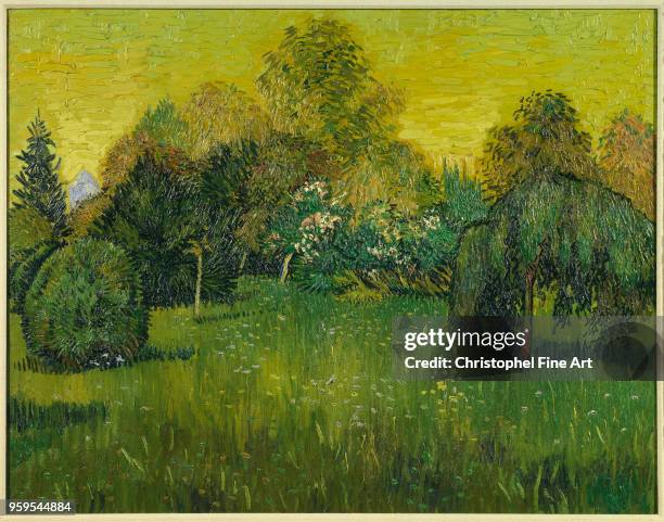 Vincent Van Gogh , The Poet's Garden Oil on canvas 73 x 0,92 m, Chicago, Art Institute.