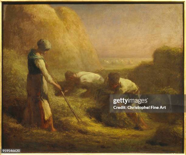 The Hay Trussers , Millet Jean Francois , Louvre Museum, France.