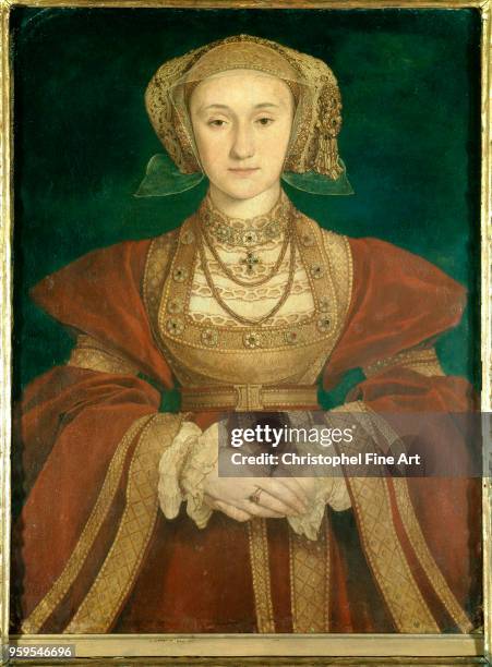 Portrait of Anne of Cleves the fourth wife of Henry VIII , Holbein Hans Le Jeune , Louvre Museum, England.