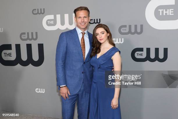 Matt Davis and Danielle Rose Russell attend the 2018 CW Network Upfront at The London Hotel on May 17, 2018 in New York City.