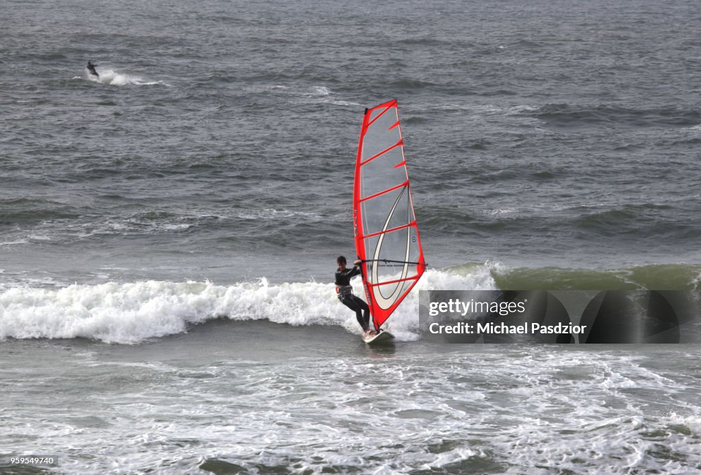 Windsurfer on north-sea