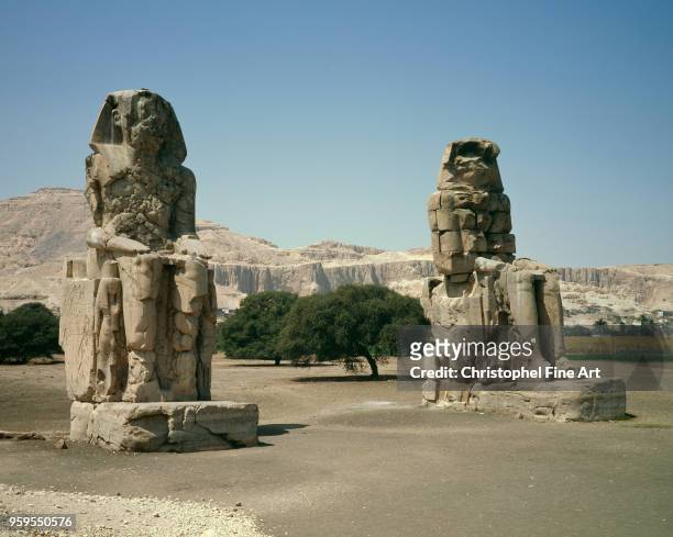 Colossi of Memnon, time Amenophis III , Egyptian Art, Thebes,, Egypt.