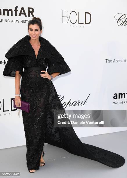 Christina Pitanguy arrives at the amfAR Gala Cannes 2018 at Hotel du Cap-Eden-Roc on May 17, 2018 in Cap d'Antibes, France.