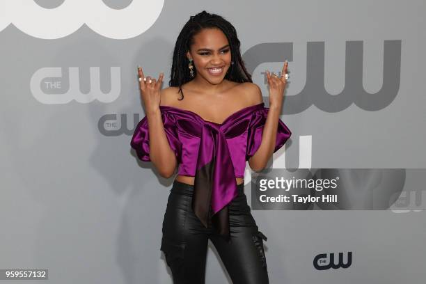 China Anne McClain attends the 2018 CW Network Upfront at The London Hotel on May 17, 2018 in New York City.