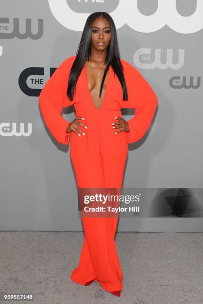 Nafessa Williams attends the 2018 CW Network Upfront at The London Hotel on May 17, 2018 in New York City.