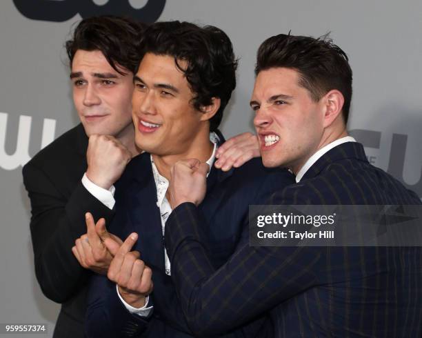 Apa, Charles Melton, and Casey Cott attend the 2018 CW Network Upfront at The London Hotel on May 17, 2018 in New York City.