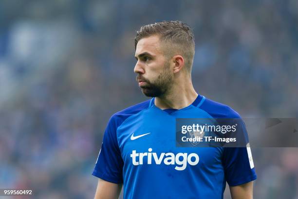 Lukas Hinterseer of Bochum looks on during the second Bundesliga match between VfL Bochum 1848 and SSV Jahn Regensburg at Rewirpower Stadium on May...