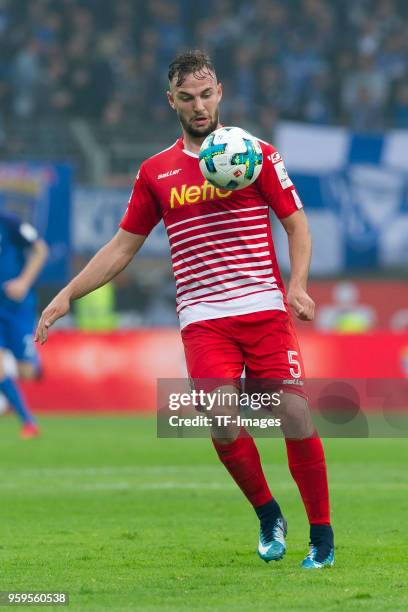 Benedikt Gimber of Regensburg controls the ball during the second Bundesliga match between VfL Bochum 1848 and SSV Jahn Regensburg at Rewirpower...