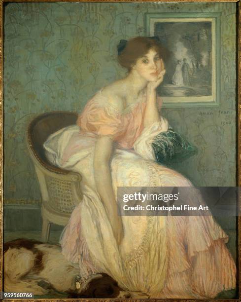 Portrait of Miss Ella Carmichael, housekeeper of the artist's children 1906 , Aman - Jan Edmond Francois , Paris, Museum of the Petit Palaisl France,.