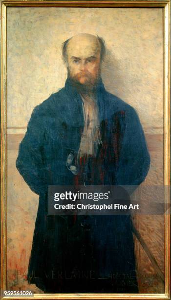 Portrait of Paul Verlaine 1892 , Aman - Jan Edmond Francois , Museum of Fine Arts of Metz, France.