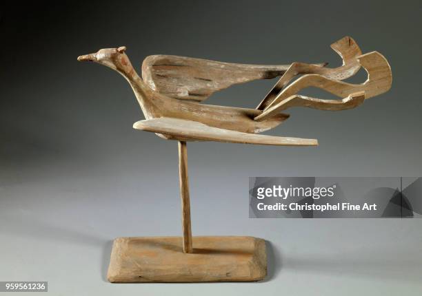 Han era phoenix bird - Wood, Chinese Art, Musee Cernuschi Paris,, China.