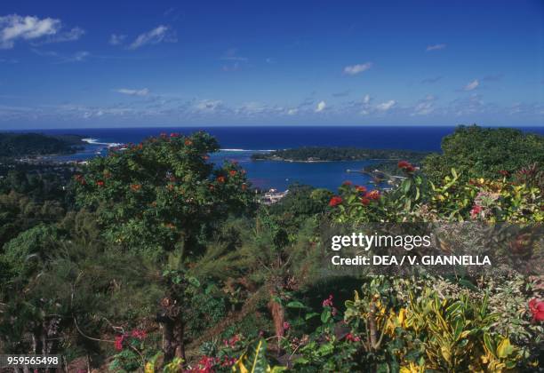 View of the bay of Port Antonio, Jamaica.