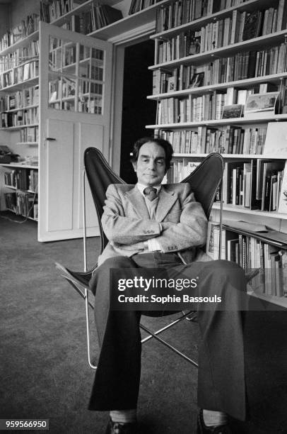 Italian writer Italo Calvino at home, 5th December 1974