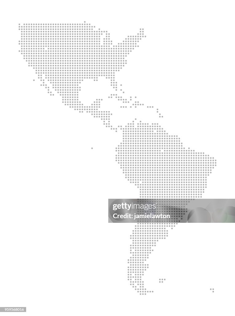 Map of Dots - North and South America