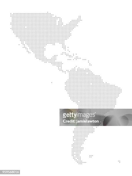 map of dots - north and south america - the americas stock illustrations