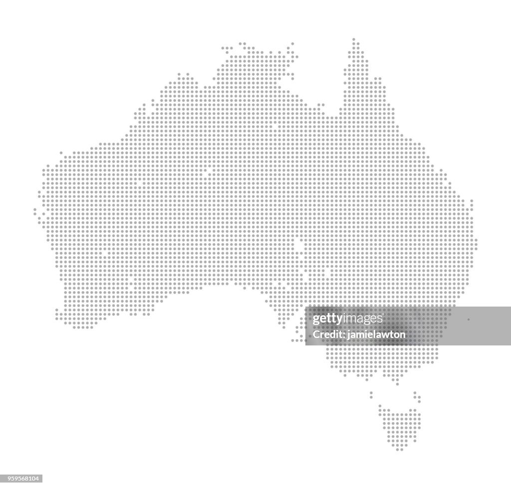 Map of Dots - Australia and Tasmania