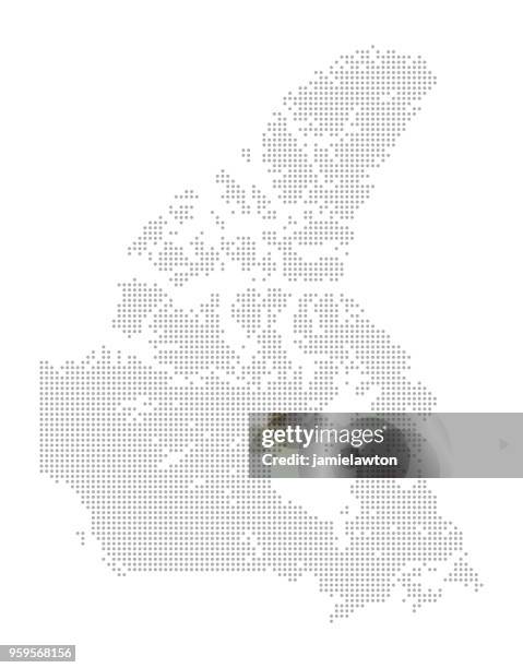 map of dots - canada - toronto stock illustrations