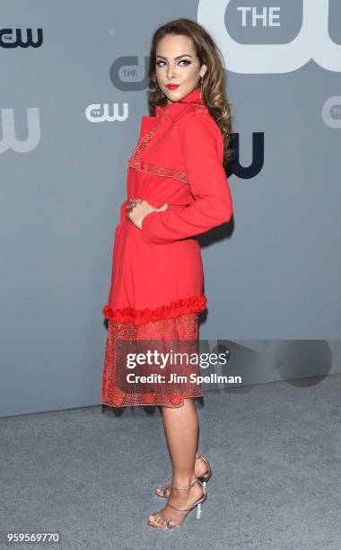 Actress Elizabeth Gillies attends the 2018 CW Network Upfront at The London Hotel on May 17, 2018 in New York City.