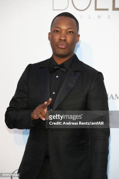 Corey Hawkins arrives at the amfAR Gala Cannes 2018 at Hotel du Cap-Eden-Roc on May 17, 2018 in Cap d'Antibes, France.