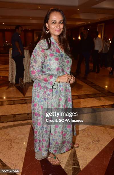 Indian film actress Soni Razdan pose for a picture during the success party of film Raazi at hotel Taj Lands End, Bandra in Mumbai.