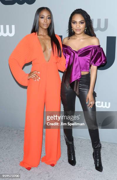 Actresses Nafessa Williams and China Anne McClain attend the 2018 CW Network Upfront at The London Hotel on May 17, 2018 in New York City.