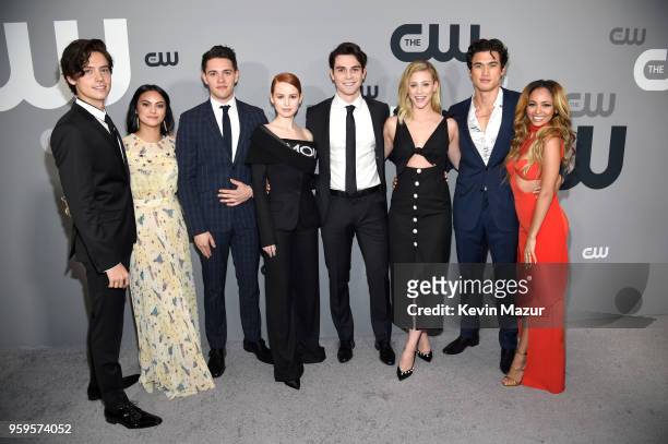 Cole Sprouse, Camila Mendes, Casey Cott, Madelaine Petsch, KJ Apa, Lili Reinhart, Charles Melton and Vanessa Morgan attend The CW Network's 2018...