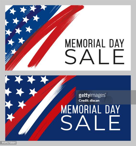 memorial day sale banner - war memorial holiday stock illustrations