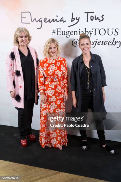 Rosa Tous, Eugenia Martinez de Irujo and Marta Tous present 'Mi Talisman' collection by Tous on May 17, 2018 in Madrid, Spain.