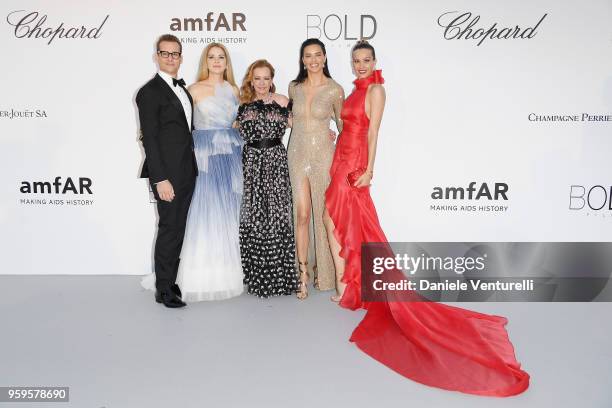 Gabriel Macht, Jacinda Barrett, Caroline Scheufele, Adriana Lima and Petra Nemcova arrive at the amfAR Gala Cannes 2018 at Hotel du Cap-Eden-Roc on...