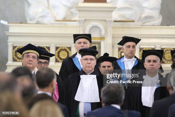 Prince Albert of Monaco receives the Laurea Magistrale Honoris Causa in Scienze e Tecnologie della Navigazione , a recognition that the Università...