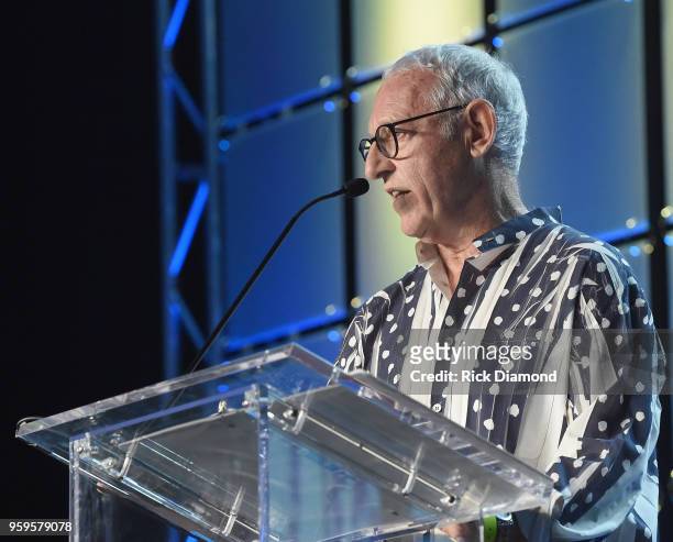 Michael Solomon speaks onstage during the Music Biz 2018 Awards Luncheon for the Music Business Association on May 17, 2018 in Nashville, Tennessee.