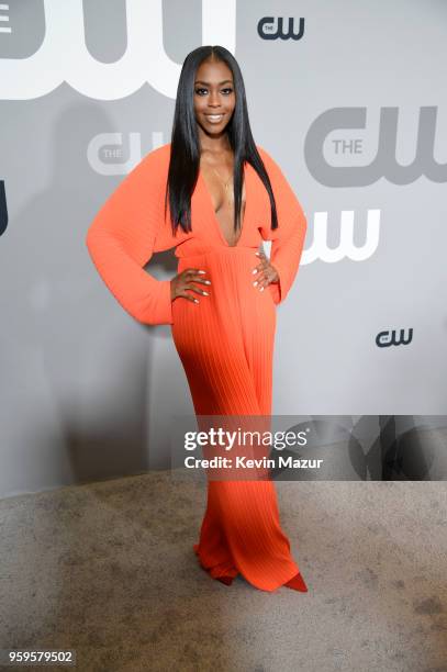 Nafessa Williams attends The CW Network's 2018 upfront at The London Hotel on May 17, 2018 in New York City.