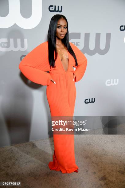 Nafessa Williams attends The CW Network's 2018 upfront at The London Hotel on May 17, 2018 in New York City.